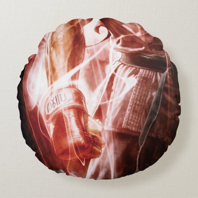 Coussins Ronds Bras droit rougeoyant de Ryu (Devant)