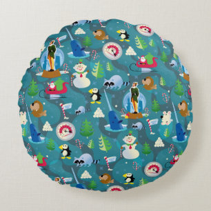 Coussins Ronds Buddy l'elfe et personnages Motif Turquoise