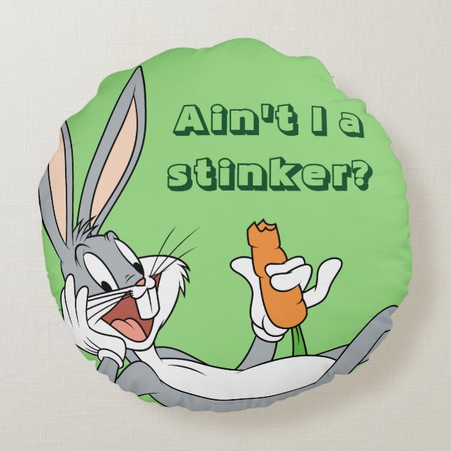 Coussins Ronds BUGS BUNNY™ Lying Down Eating Carrot (Dos)