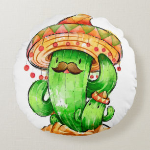 Coussins Ronds Cactus mignon