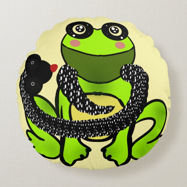 Coussins Ronds Cadeau personnalisé de l'amitié (Devant)