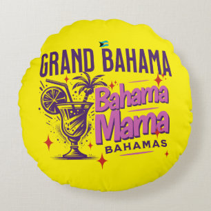 Coussins Ronds Cadeau souvenir Bahamas : Grande Bahama Mama Cruis