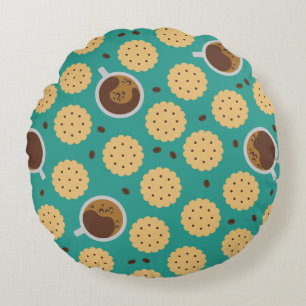 Coussins Ronds Café et cookies