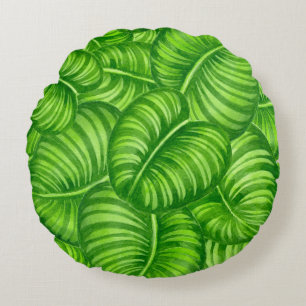 Coussins Ronds Calathea feuille