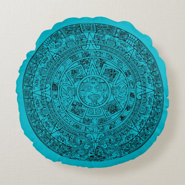 Coussins Ronds Calendrier Aztec (Devant)