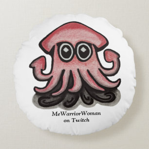 Coussins Ronds Calmar, MeWarriorWoman sur Twitch