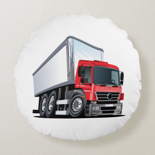 Coussins Ronds Camion de dessin (Devant)