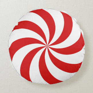 Coussins Ronds Candy cane swirl