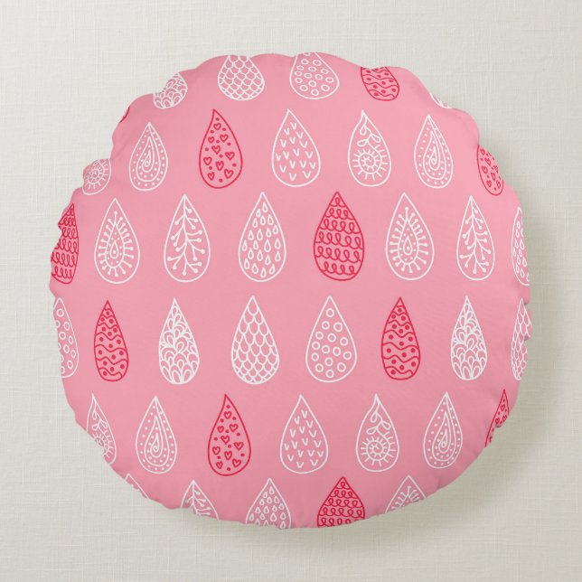 Coussins Ronds Canicule : motif vintage (Devant)