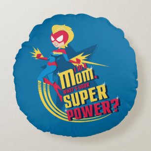 Coussins Ronds Capitaine Marvel   Je suis une maman