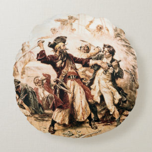 Coussins Ronds Capturez, pirate Barbe Noire, La Revanche de la Re