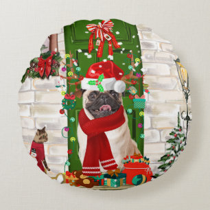 Coussins Ronds Carlin Chien Noël