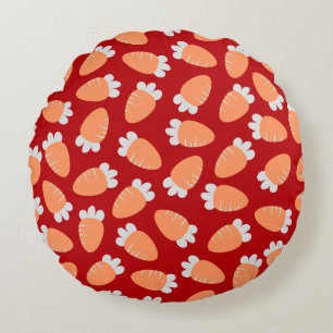 Coussins Ronds Carottes de Chubby Rouge