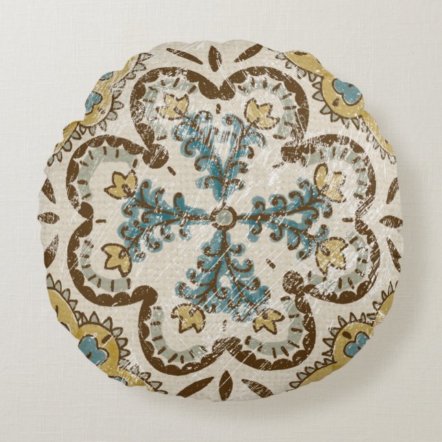 Coussins Ronds Carré Batik II non inscrit (Devant)