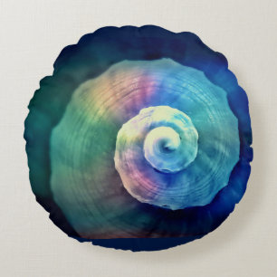 Coussins Ronds Carreau coloré rond de Shell d'escargot