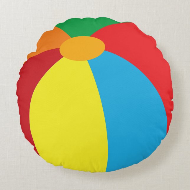 Coussins Ronds Carreau de ballon de plage (Devant)