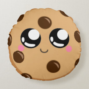 Coussins Ronds carreau rond de biscuit mignon (16")