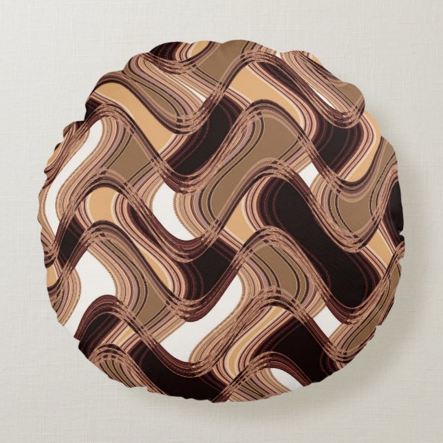 Coussins Ronds Carreau rond de caramel et de caramel par C.L. (Devant)