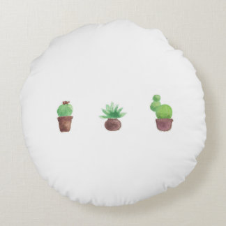 Coussins Ronds Carreau rond de conception de cactus