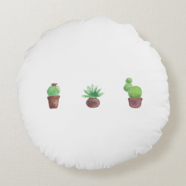 Coussins Ronds Carreau rond de conception de cactus (Dos)