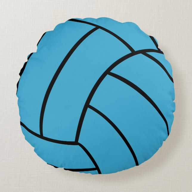 Coussins Ronds Carreau rond de volleyball de turquoise (Devant)