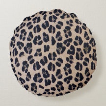 Carreau rond d'empreinte de léopard luxueux (16")