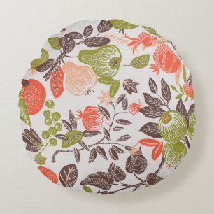 Coussins Ronds Carrelage décoratif aux fruits d'automne.
