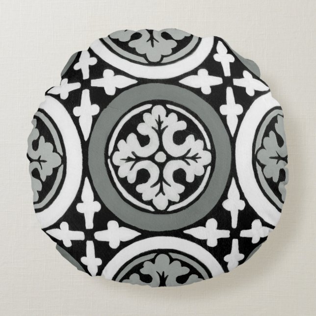 Coussins Ronds Carrelage Renaissance Décor (Devant)