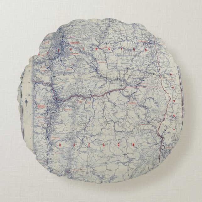 Coussins Ronds Carte automatique de traînées du fonctionnaire (Devant)