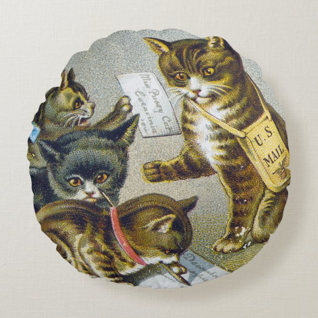 Coussins Ronds Carte commerciale de fil, 1880 (Devant)