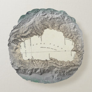 Coussins Ronds Carte du lac Tahoe