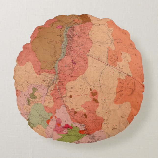 Coussins Ronds Carte géologique du secteur de Washoe (Devant)