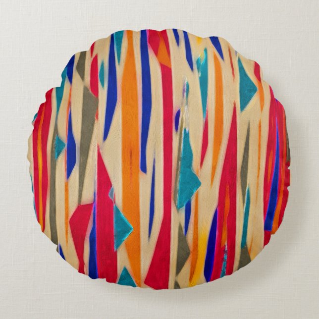 Coussins Ronds Cartoon Lines Round Pillow (Devant)