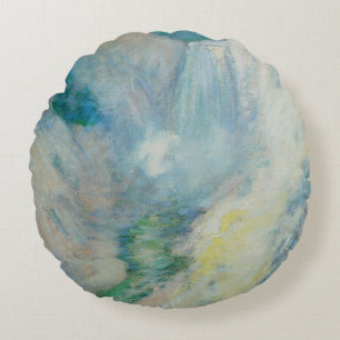 Coussins Ronds Cascade à Yellowstone par Twachtman, Art Vintage