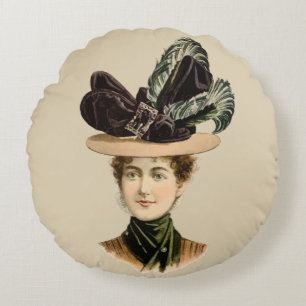 Coussins Ronds Casquette 1899 pour les dames #7 (ère victorienne)