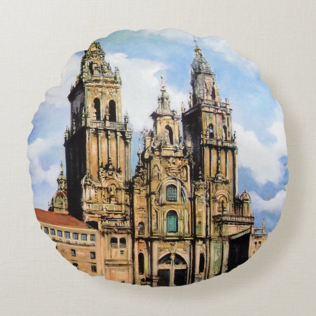 Coussins Ronds Cathédrale Santiago de Compostela (A La Corogne) (Devant)