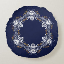Cercle d'abeilles bleu de la Marine