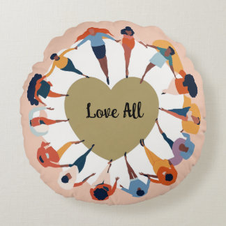 Coussins Ronds Cercle d'amour Jeu d'oreiller
