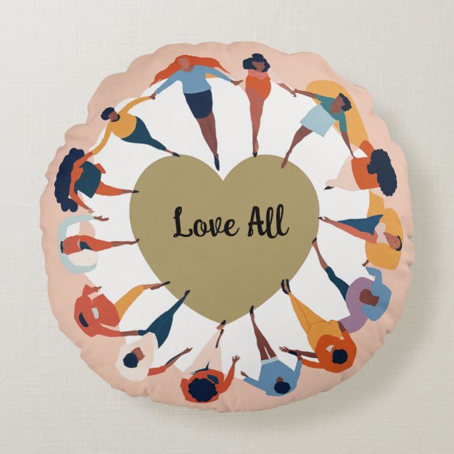 Coussins Ronds Cercle d'amour Jeu d'oreiller (Devant)