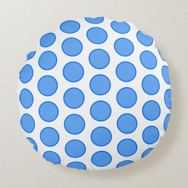 Coussins Ronds Cercles bleus (Devant)
