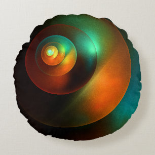 Coussins Ronds Cercles colorés Motif d'art Abstrait moderne #18