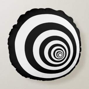 Coussins Ronds Cercles concentrés de l'illusion optique hypnotiqu
