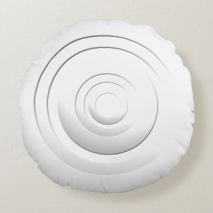 Coussins Ronds Cercles métalliques modernes Blanc avec n'importe