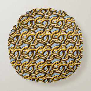 Coussins Ronds Chaîne d'or maillons motif sans faille
