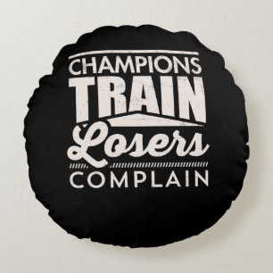 Coussins Ronds Champions Les Perdants De Train Se Plaignent Motiv