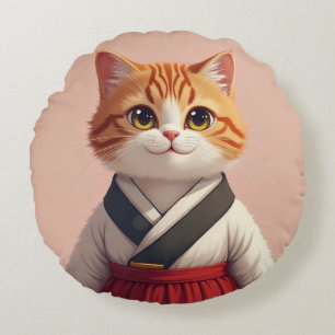 Coussins Ronds Chat Cushion à Hanbok