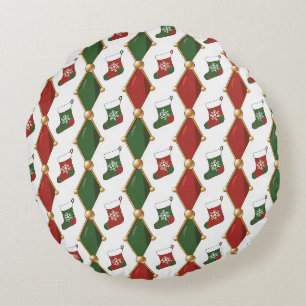 Coussins Ronds Chaussette de Noël