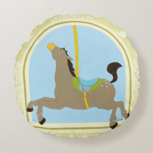 Coussins Ronds Cheval Carrousel par Juin Erica Vess