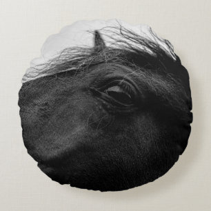 COUSSINS RONDS CHEVAL NOIR
