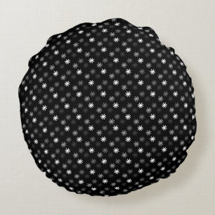 Coussins Ronds Chic Asterisks - Classique - Arrière - plan noir